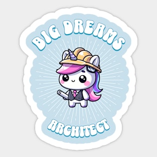 Big Dreams Architect Unicorn Ocean Edition Sticker